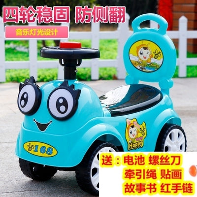 小蜜蜂儿童溜溜车助步车童车1/2-3岁宝宝滑行车扭扭车带音乐玩具Y