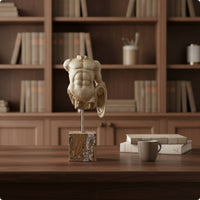 Figurative Sculpture Carved Sculpture with Base Elegant for Interior Designers
