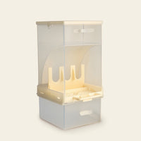 Bird Feeder Box Rectangular Bird Feeder with Tray Transparent for Indoor Aviary