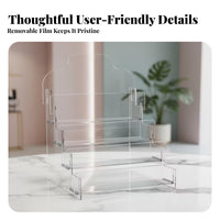 Greeting Card Display Rack Unobstructed Front Tiered Card Simple to Clean to Clean