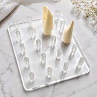 Acrylic Mouthpiece Display Board with Posts Transparent Saxophone Mouthpiece Stand Clear Multi-Slot for Saxophonists, Clarinetists