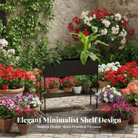 2-Tier Plant Stand Nordic design Outdoor Furnishing Weather-Resistant for Balcony