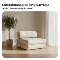 Armless Block Sofa Transformable Design Living Room Furnishing cushionyLike Comfort Easy Assembly for Apartment Dwellers