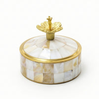 Decorative Jar with Lid Tabletop Container Sturdy for Vanity