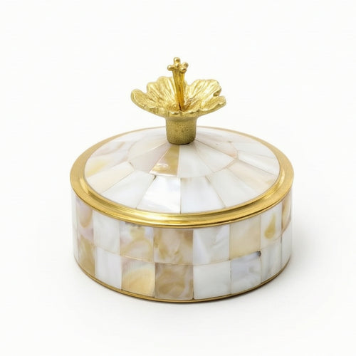 Decorative Jar with Lid Tabletop Container Sturdy for Vanity