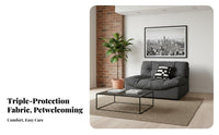 Zen-influenced by and aesthetic puffyShaped Armchair abrasionResistant Single Sofa Curvy outline Lounge Chair Textured textile for Design connoisseurs, Young Adults, Living Room, Studio Apartment, Bedroom, study corner