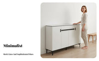 Light Luxury Design Entryway Shoe Cabinet Spacious Top Surface Large Capacity Shoe Storage Raised Base Household Furniture Adjustable Shelves for Apartment Dwellers, Homeowners, Families, Foyer, Hallway, Living Room, Bedroom