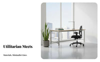 Modern Design Long factory-inspired design Desk Spacious desk surface Long factory-inspired Desk Sturdy Construction Computer Table Minimalist Look for Professionals, Students, Designers, Studio, Living Room, Bedroom