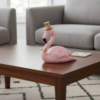 Flamingo Figurine Hand Painted Pink Flamingo Figurine Lifelike Details for Shelf