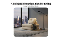Configurable Section Armchair Removable and Cleanable Cover Upholstered Lounge Chair Lowsleek-Design Easy Assembly for Students