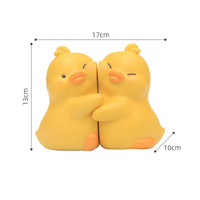 Duck Bookends Scratch-Resistant Resin Bookends Functional Book Ends for Children's Room, Dorm Desk, Reading Corner
