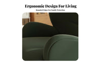 Upholstered Rotate Armchair Retro Design Upholstered Rotate Chair Space-Saving Size High-Density Foam for Readers, Bedroom
