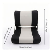 Boat Seat with Foldable Backrest Sturdy Padded Boat Chair Folding Marine Chair for Boaters, Yachts, Speedboats
