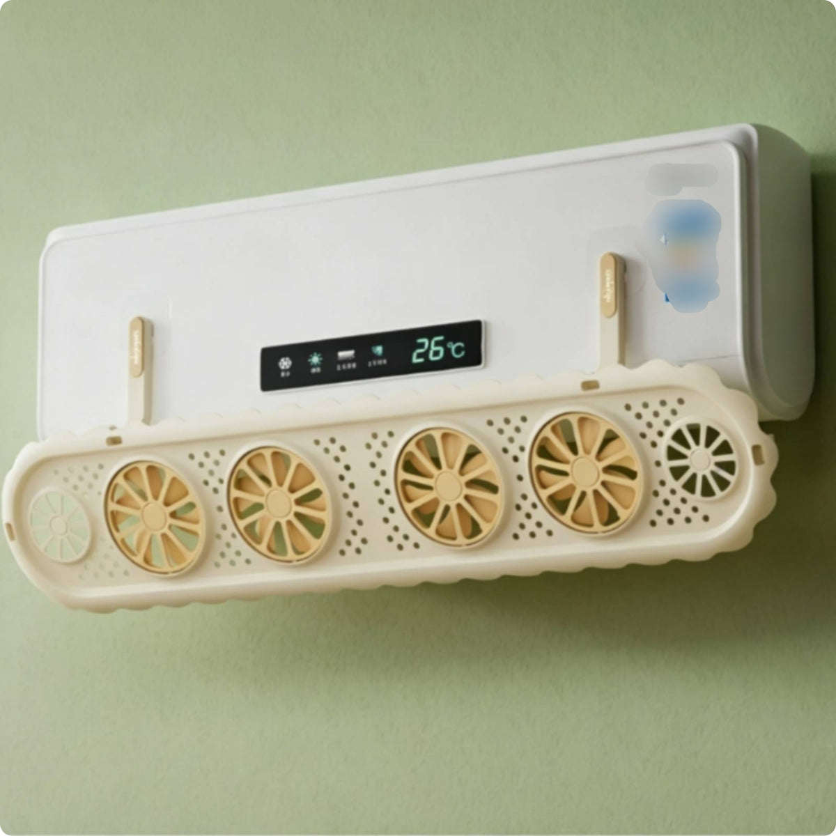 Adjustable Air Conditioner Wind Deflector Light-Colored for Indoor Cooling