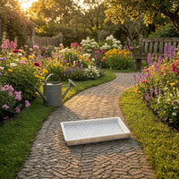 Stepping-Stone Form Embossed Paving Stone Form Shallow Outdoor Building