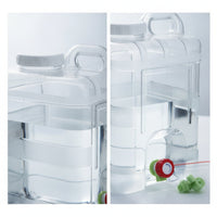 Water Storage Bucket with Spigot Transparent Water Container with Spigot Square for Campers, Journeyers, Camping, Road Trips