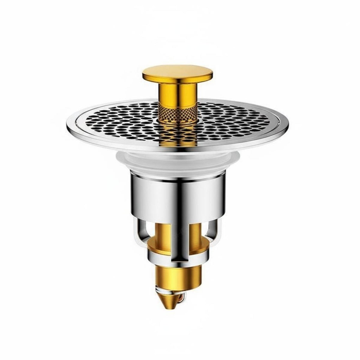 Push-down up Sink Drain Stopper Brass Core Basin Drain Strainer Push-down up Sink Stopper for Washbasin