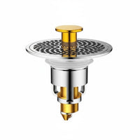 Push-down up Sink Drain Stopper Brass Core Basin Drain Strainer Push-down up Sink Stopper for Washbasin