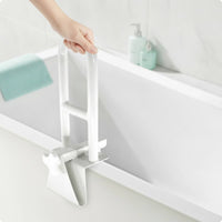 Bathtub Handle Adjustable Heavy-Duty Bathtub Rail with Clamp Non-Slip Tub Handle for Elderly, Washroom