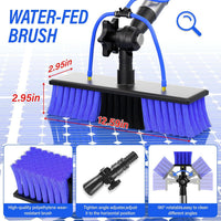 Solar Panel Cleaning Brush Set with Aluminum Telescopic Pole for High-Rise Cleaning