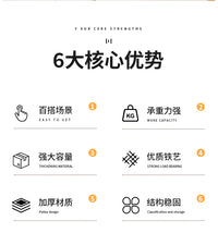 厨房橱柜门上置物架柜门内侧收纳盒壁挂保鲜膜挂篮放姜蒜挂架神器 【曜黑】特大号 柜内挂篮..