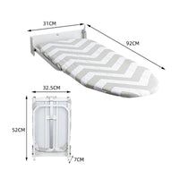 Wall-Attached Ironing Board Space Saving Fold down Ironing Board Sturdy Frame Home Utility for Wardrobe, Closet, Laundry Room