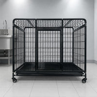 Metal Pet Cage Wheels Wheels Portable Pet Cage Square-Tube Frame