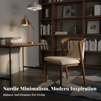 Upholstered Wood Frame Chair Modern Design Dining Seat Minimalist Design Ergonomic Supportrest for Study Room, Home Office