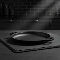 Uncoated Cast Iron Griddle Heavy Duty Cast Iron Griddle Pan Even Heat Distribution Pancake Crepe Pan Non-Stick Surface for Camping, Outdoor Cooking