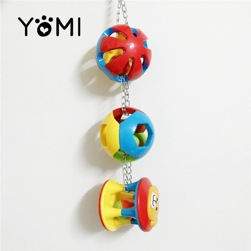 Wholesale Parrot Chew Toys with Bell Ball Foot Stand and Perch - Durable Bird Entertainment