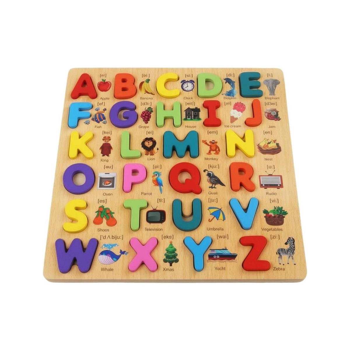 Wooden Puzzle Board Cognitive Educational Puzzle Matching Board Learning Toy Movable for Preschoolers, Classroom