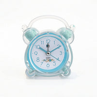 Transparent Analog Alarm Clock Compact Twin Bell Alarm Clock Quiet Bright for Bedside Table