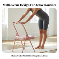 Foldable Iyengar Mind-Body Practice Chair Multi-Purpose Mind-Body Practice Auxiliary Chair With Support Fitness Equipment Portable for Seniors, Home Gym
