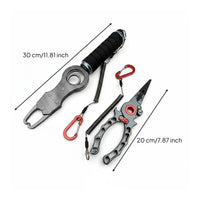 Multifunction Fishing Anti-Rust Aquatic Lip Gripper with Scale for Fishermen