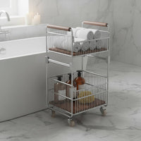 Tiered Laundry Basket Layered Mobile Clothes Hamper Breathable