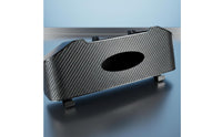 Vehicle Headrest Organizer with Tissue Box Carbon Fiber Texture Backseat Organizer with Beverage Holder Holder Car Seat Rear