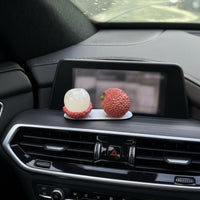 Cute Design Lychee Tangerine Car Decoration Auspicious Fruit Shaped Car Decor Creative
