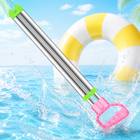 Extendable Stainless Steel Water Gun, High-Pressure Water Sprayer with Dual Nozzle for Various Spray Patterns, Waterproof, 54-93cm