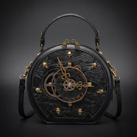 Crossbody Bag Steampunk Shoulder Bag with Detachable Strap Gothic Purse for Women, Concerts, Travel