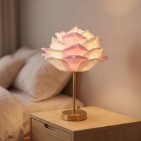 Decorative Lamp with Flower Shade Ambient Petal Table Lamp Soft Light Romantic for Bedroom, Dorm Room, Reading Corner