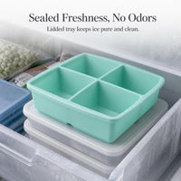 Silicone Ice Cube Tray for Whiskey and Cocktails, Large Square Ice Mold for Home Bar and Commercial Use