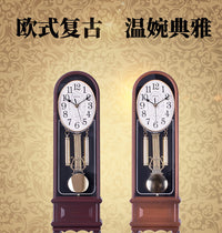 Tabletop Desktop Clock Living Room Retro Ornament Chime Clock Home Decoration Old-fashioned Clock House-shaped Design