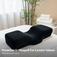 Breathable U-Shaped Lash Extension Pillow Skin-Friendly U-Shaped Lash Pillow for Beauticians, Estheticians, Spa, Home Business