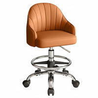 Adjustable rotating Chair with supportrest Multi-Purpose Rolling Stool Padded Seat