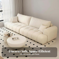 Andh Cuboid Sofa Creamy and Appearance Living Room Furniture cumulusLike Comfort Couch for Apartment Dwellers, Residents, Lounge Area, Home