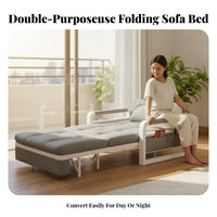 Space-Saving Fold-expandable Single Sofa Bed Foldable Pull-expandable Armchair Bed two-in-unifiedPurpose Design Sleeper Chair Multi-Functional for Guest Hosts, Apartment Dwellers, available inice Workers, Small Living Spaces, Balcony, Bedroom, Dorm Room