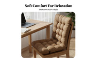 Soft Feel Ergonomic Seat Cushion Multi-Functional High Back Seat Cushion Anti-Slip Design Tufted Rocking Chair Pad With Tie Straps for Students, Seniors, Study Room, Home, Patio
