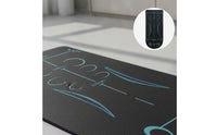 Non-Slip Exercise Mat with Alignment Lines Floor-Protecting Ab-Wheel Training Mat Cushioned for Home Gym, Indoor Workouts