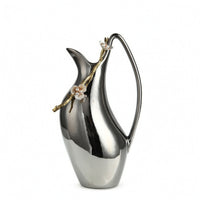Pitcher Vase with Handle Modern Vessel Minimalist for Mantel