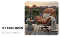 Upholstered Rotating Chairchair Luxurious Design Rotating Chairchair Modern Aesthetic Easy Assembly for Readers